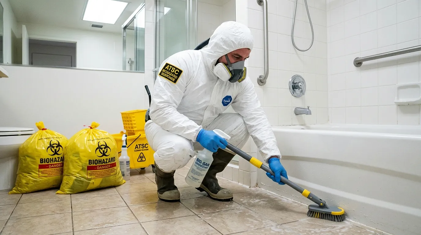 Decontamination equipment deployed for Blood Cleanup in Broadview Heights